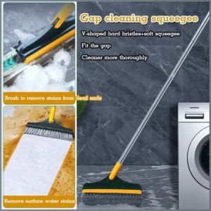 Glass Cleaning Scraper Brush 120° Rotation Brush the Corners of the Wall Scrubber Pp Thick Bristles