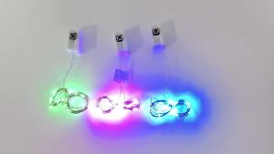 12pcs LED Fairy Light 3 Lighting Modes Silvery Wire Fairy Lights Button Battery Powered String Lights for DIY Decoration