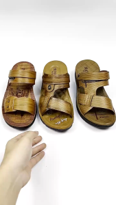 Sandal nam da đệm massage dép nam quai hậu đế kếp cao êm mềm CP08