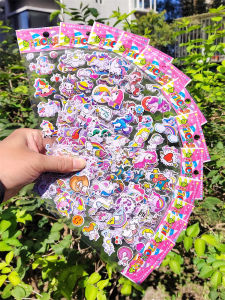 Rainbow Unicorn Horse Cartoon Stickers Hellokitty Mary Cat Cartoon Animation Stickers Childrens Reward Stickers for Kindergarten