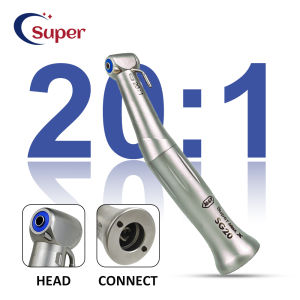 Dental Turbine 20:1 Implant Push Button Contra Angle Low Speed Air Handpiece Precision Power Implant Procedures Dentistry Tools