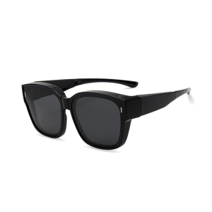 MENSPE Sunglasses Foldable Myopia Glasses Cover TAC Polarized Sunglasses  Folding Fit Over Glasses Men Women UV400 Wear Over Glasses Anti-Glare Cover Over Sun Glasses for Outdoor Travel Driving