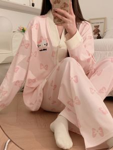 Bộ Đồ Ngủ Cotton Cho Bà Bầu Mùa Xuân Thu Mỏng Sau Sinh Thời Kỳ Mang Thai Đồ Ngủ Cho Bà Bầu Đồ Mặc Nhà Đồ Mặc Khi Mang Thai