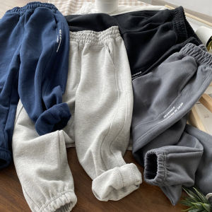 Quần Dài Xuân Thu Cotton Mắt Lưới Cho Bé Trai Phong Cách Âu Mỹ Đơn Giản Quần Thể Thao Bo Gấu Cho Bé Trai Lớn Nhỡ Từ 110 Đến 160