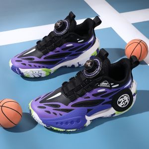 CVPAJ | Spring Rotating Button Purple Basketball Shoes