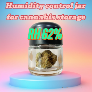 HumidiShield Clear Jar with 2-Way Humidity Control Disc and Adjustable Herb Buds Dock for Coffee and Tea - Black