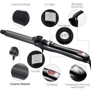 EPS Automatic Ceramic Titanium Curling Iron Curling Tong Curler Professional Salon Use Hair Curler陶瓷自动电卷棒