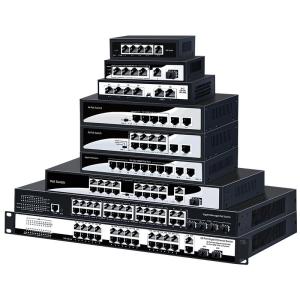 LIANGUO | Security Camera Compatible PoE Switch 24 Port 48V