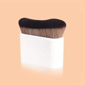 1pc Wave Contour Makeup Brush ABS Plastic Handle Nylon Bristles Unscented Universal Skin Type Foundation Application Palm B