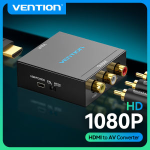 Vention | Vention Video Adapter HDMI to AV Converter HDMI to RCA CVBS L/R 1080P HDMI Switch with Mini USB Power Cable for TV Box AV HDMI