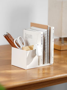 Office Desktop Document Storage Box Student Stationery Organizer Wastebasket Book Stand Dormitory Pencil Case Organizer