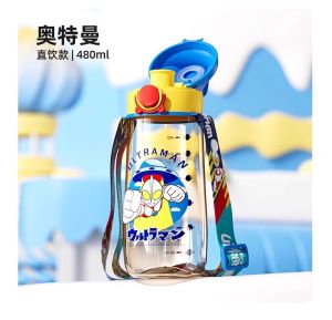 Ultraman PPSU Childrens Straw Cup with Scale Girl Baby Anti-Fall Milk Bottle Kindergarten Boy Straw Cup Travel Cup for Kids