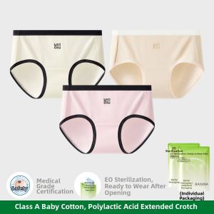 Baisina | Cotton Antibacterial Long Crotch No Wash Single Package Briefs