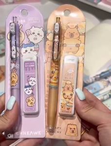 (READY STOCK) Sinchan Pencil No Sharpening Mechanic Refillable Cute Girl Stationery Gift 蜡笔小新笔儿童免削铅笔铅芯可替换 Pencil Alat Tulis