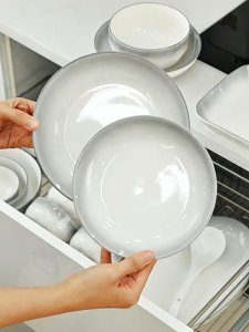 Set Pinggan Mangkuk Seramik dinner wedding microwave gifts Japanese Style Tableware Set High Temperature Underglaze Ceramic Bowls Plates Spoons Chopsticks Household Simple Rice Soup Bowl Dinnerware Safe Healthy Housewarming Gift set ceramic