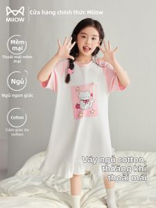 MiiOW | Đầm Ngủ Cotton Cổ Tròn Mỏng và Nhẹ cho Nữ