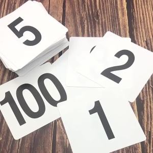 1-100 Double Side Plastic Table Sign Numbers Card White Black Number Wedding Party Accessories Seat Cards Restaurant Supplies