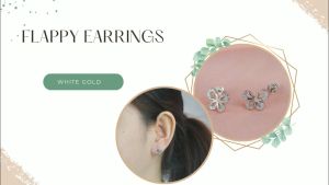 DAVINA Ladies Flappy Earrings Sterling Silver 925 - Anting Wanita Perak S925 Tusuk Kupu Kupu