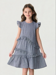 Marc&Janie | Retro Check Lace Girls Dress