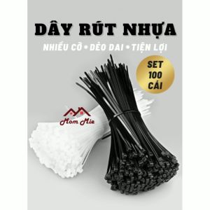 [MỚI] Set 100 dây rút nhựa thít nhựa lạt nhựa 100mm 150mm 200mm - J152