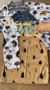 Satu Set Piyama Baby Laki Laki & Perempuan Piyama Bayi Kaos Oblong Lengan Panjang Celana Panjang Set Baju Tidur Bayi Lucu SNI Motif Landak Pinus (Set Baby Allsize Usia 3-12 Bulan) - Baba Baby Wear