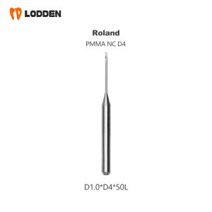 10pcs Dental Milling Cutters for Roland Zirconia/PMMA/Lithium Disilicate D4 Shank Drill for CAD CAM Denture Materials
