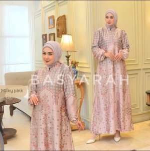 Gamis dres terbaru bahan silk premium busana muslim viral kekinian