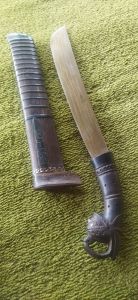 golok pamor sulangkar wayang Banten model klasik