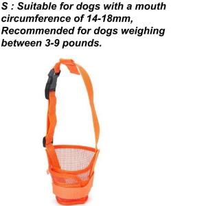 1Pcs Adjustable Mesh Breathable Pet Mouth Cover Anti Barking Dog Muzzle For Small Medium Dog Anti-biting Pet Supplies