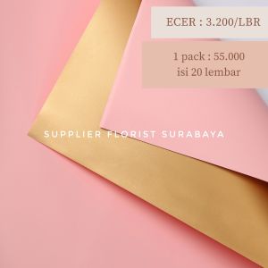 [5 LEMBAR]KERTAS BUNGA BIGOLD/WRAPPING PAPER/ WRAP BUNGA/FLOWER WRAP/PEMBUNGKUS BUNGA WATERPROOF