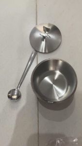 Hũ Lọ Đựng Gia Vị Tiêu Ớt Sa Tế Bằng INOX Kèm Muỗng Dùng Tại Bàn Ăn Bếp Nhà Hàng Quán Ăn