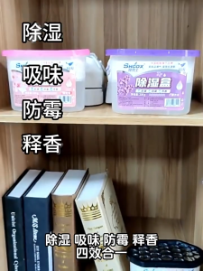 500ml Disposable Dehumidifier Absorber Box Removes Odor Anti-Mold  Desiccant Mildew Prevention For Room Closet Car Fragrance-Cherry Blossom Lavender Activated charcoal