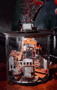 DIY Miniature Dream Bottle Series House Scene Model Magic Houese with Light/cover