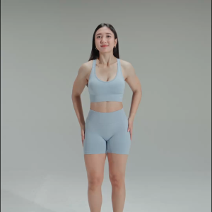 Terrel sportswear gym series women sport bra baby blue baju olah raga wanita yoga running sport