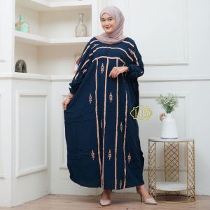 Baju Muslim Wanita Super Jumbo Kaftan Super Jumbo Muat BB 125 KG Bahan Rayon PREMIUM Adem