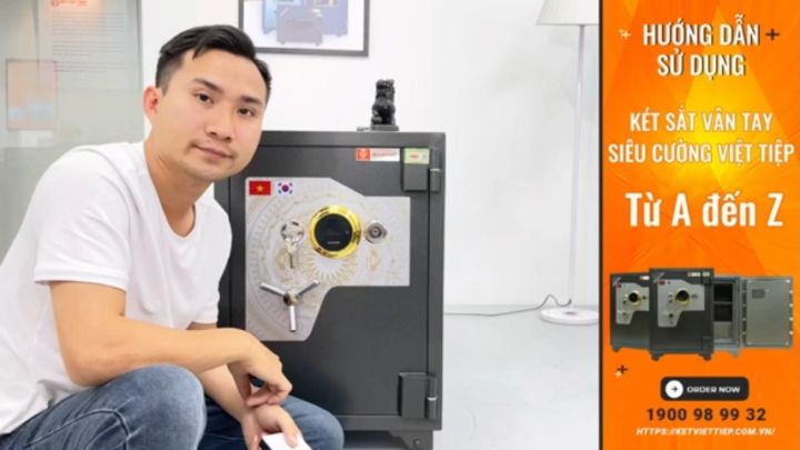 Két Sắt Vân Tay Siêu Cường Việt Tiệp  KVTSC68-VT Nặng 160Kg Khóa Vân Tay Thông Minh Có Khả Năng Chống Cháy Cao An Toan(Miễn Phí Giao Hàng Toàn Quốc)