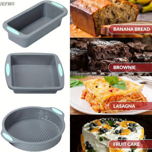 Silicone Cake Mold SetNon-Stick Cake Bread Pan with Durable Baking ToolsHeat-Resistant Kitchen Baking Supplies for Home Use