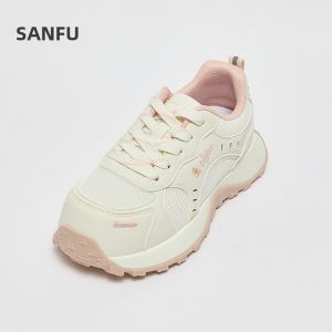 SANFU | Korean Style Lace-Up Mesh Embroidered Outdoor Running Shoes for Women