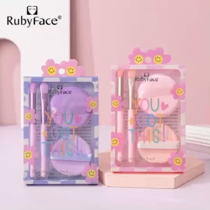 MINI02PUFF แปรงอายแชโดว์และพัฟรองพื้น รูบี้ เฟซ RUBY FACE YOU GOT THIS EYESHADOW BRUSH & FOUNDATION PUFF