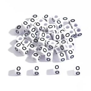 100-500pcs Acrylic Cube A-Z 26 Letter Beads Loose Spacer Alphabet Beads for Jewelry Making DIY Bracelet Necklace Accessories