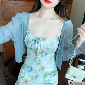 Impression Fashion Women Elegant Chiffon Plain Long Sleeve Short Sun-protective Shawl Cardigan