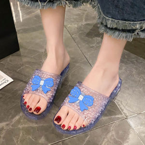 Casual bathroom crystal transparent sandals womens non-slip wear-resistant non-smelly feet