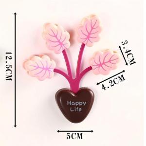 Cute Plant Shaped Magnetic Sealing Clips Strong Grip Nice Look For Kitchen Snack Sealing Fridge Decor〔YY32〕