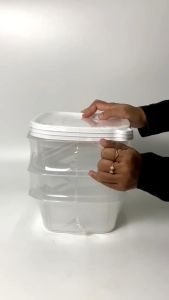 Calista Stella Putih Set 6 PCS Toples Bening Food Container Toples Kulkas Set Wadah Penyimpanan Kulkas Food Preparation