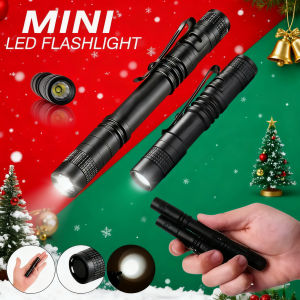 300LM Mini LED Flashlight Portable Aluminum Alloy Pen Light with Clip for Camping Hiking Emergency & Dentist Nurse Examination