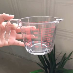 แก้วตวง ถ้วยตวงแก้ว ถ้วยตวง แก้วชงกาแฟ Measuring Glass 350 ml แก้วตวงพิมพ์สเกล ทำจากแก้วอย่างหนา ทนความร้อนสูง ทนทาน