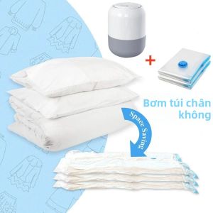 Túi Hút Chân Không Thân Thiện Với Môi Trường Để Đựng Quần Áo Gối Chăn Mền - Tiết Kiệm Không Gian Nén Gọn Có Khóa Kéo Tiện Dụng Cho Nhà Cửa Và Tủ Quần Áo