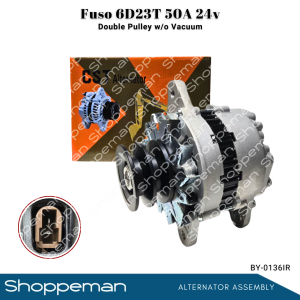MITSUBISHI FUSO 6D23T 6D22 ALTERNATOR ASSEMBLY DOUBLE PULLEY WITHOUT VACUUM 50A 24V BY-0136IR