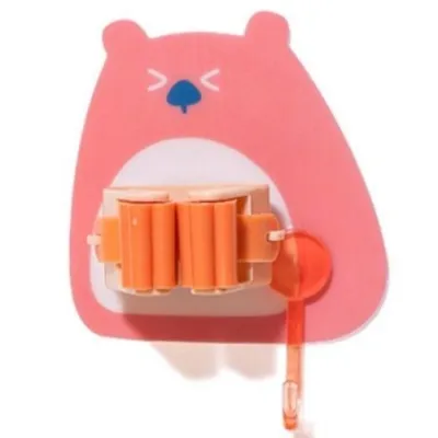 Kẹp dán tường treo cây lau nhà hoạt hình cute có móc treo