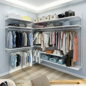 Modern Minimalist Metal Wardrobe Open Walk-in Closet